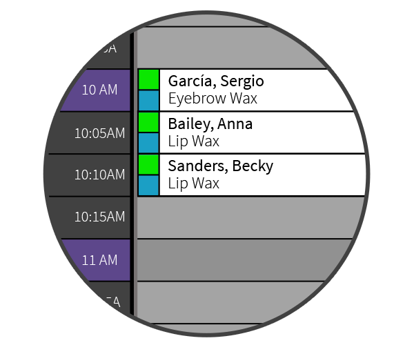 Meevo Appointment Book Precision Timing